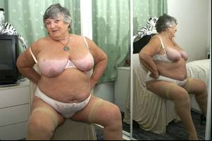 fat granny lingerie - Fat granny in white cotton panties